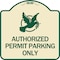 Signmission Authorized Church Parking W/ Graphic Heavy-Gauge Aluminum Sign, 18" x 18", TG-1818-24331 A-DES-TG-1818-24331 - alternate 1